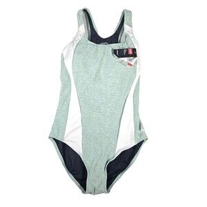 TYR Women's Durafast Max Splice Controlfit Swimsuit One Piece Green Size 14 New